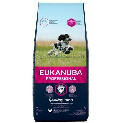 Eukanuba Growing Puppy Junior Medium Breed Chicken 15 kg PetShop.lv